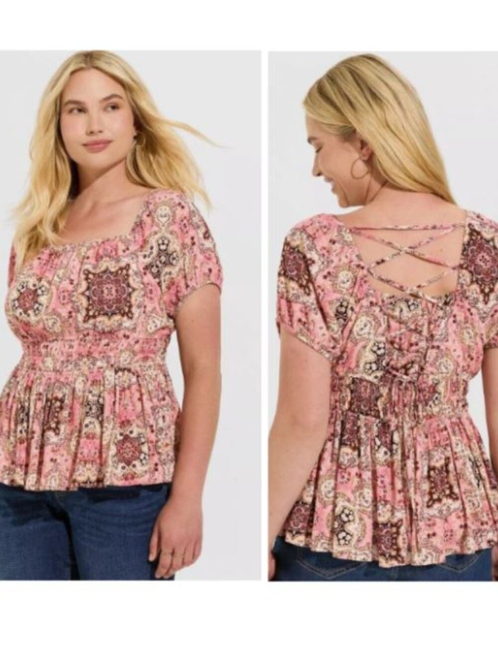 Torrid Crinkle Gauze Top 6X